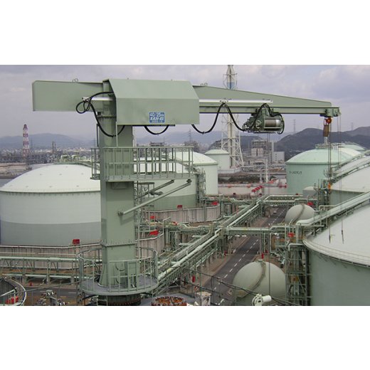 Cẩu trục quay Jibcrane lắp bồn chứa LNG/LG ngành dầu khí chống cháy nổ SAN-EI Air Crane Explosion proof crane & Hoist for LNG/LNPG Tank Cẩu trục quay Jibcrane lắp bồn chứa LNG/LG ngành dầu khí chống cháy nổ SAN-EI Air Crane Explosion proof crane & Hoist for LNG/LNPG Tank