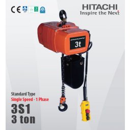 palang xích điện cố định 3 tấn hitachi